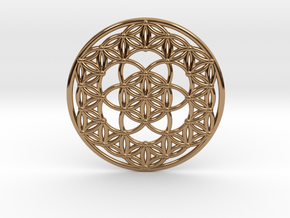 Seed Of Life - Flower Of Life in Polished Brass