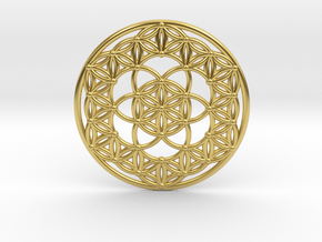 Seed Of Life - Flower Of Life in Polished Brass