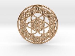 Seed Of Life - Flower Of Life in Polished Bronze