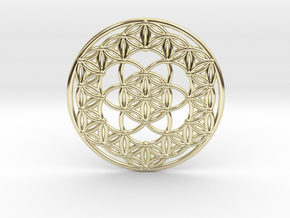 Seed Of Life - Flower Of Life in 14K Yellow Gold