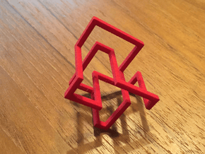 Box Trefoil in Red Processed Versatile Plastic