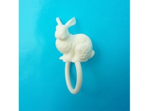 Ring Rabbit 17 size S in White Natural Versatile Plastic