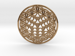 64 Tetrahedron Grid - Flower of life in Polished Brass