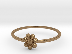 Blooming Flower (size 4-13) in Natural Brass: 4 / 46.5