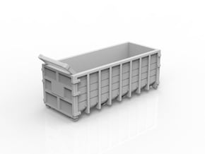 Steel Waste Container 01. HO scale (1:87) in Tan Fine Detail Plastic