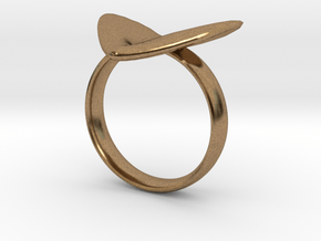Flying Heart (ring 17mm) in Natural Brass