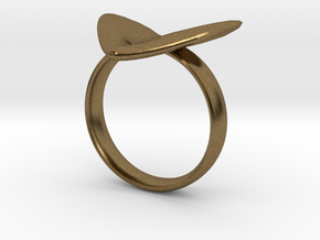 Flying Heart (ring 17mm) in Natural Bronze