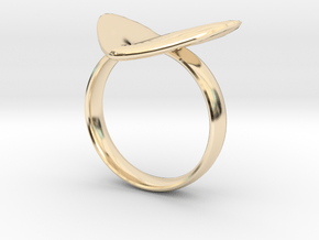 Flying Heart (ring 17mm) in 14K Yellow Gold