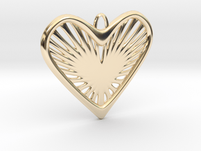 Heart Strings in 14k Gold Plated Brass