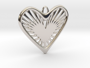 Heart Strings in Rhodium Plated Brass