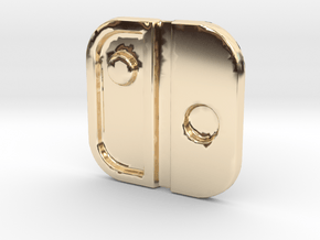 Switch Logo: Version 2 in 14k Gold Plated Brass