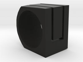 Square Ring  in Black Natural Versatile Plastic: 5.5 / 50.25