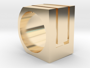 Square Ring  in 14k Gold Plated Brass: 5.5 / 50.25