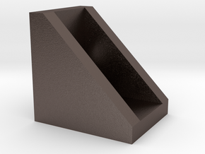 Corner for connect 2020 aluminium profiles in Polished Bronzed Silver Steel