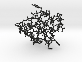 Insulin Molecule Model in Black Natural Versatile Plastic