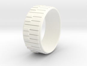 Piano Ring - US Size 10 in White Processed Versatile Plastic