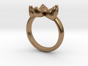 Kanzashi Ring in Natural Brass: 4 / 46.5