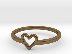 Heart Ring - Ella edition in Polished Bronze: 5.75 / 50.875