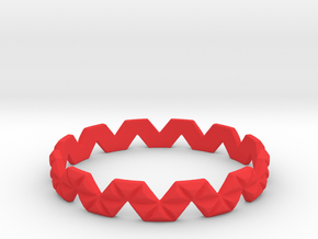 Trigonal Ring (size 4-13) in Red Processed Versatile Plastic: 4 / 46.5