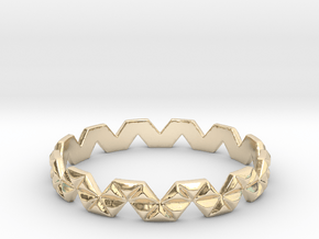 Trigonal Ring (size 4-13) in 14k Gold Plated Brass: 4 / 46.5