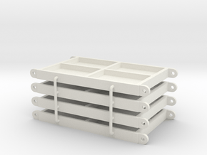 Outrigger Base plate 60x40mm in White Natural Versatile Plastic