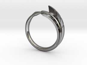 Arrow Ring in Rhodium Plated Brass: 6.75 / 53.375