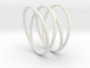 Four Ring in White Natural Versatile Plastic: 8 / 56.75