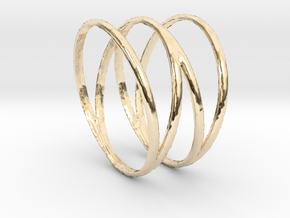Four Ring in 14k Gold Plated Brass: 5.5 / 50.25
