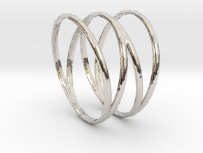 Four Ring in Rhodium Plated Brass: 8 / 56.75