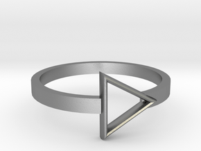 Triangle Ring in Natural Silver: 8 / 56.75