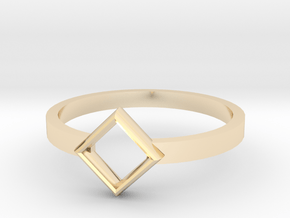 Top Square Ring  in 14k Gold Plated Brass: 5.5 / 50.25