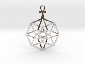 TesserAnkh Pendant 2.5" in Platinum