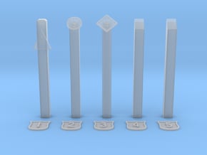 EP722 NSR Mileposts in Tan Fine Detail Plastic