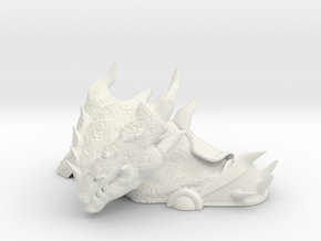 Small General Dungore Bust in White Natural Versatile Plastic