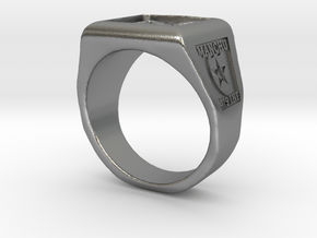 Ft. Lewis Manchus Square Ring in Natural Silver