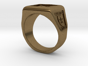 Ft. Lewis Manchus Square Ring in Natural Bronze