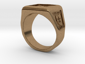 Ft. Lewis Manchus Square Ring in Natural Brass