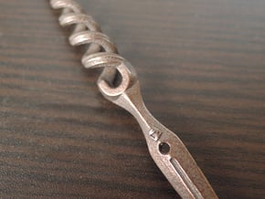 Spiral spear (Letter opener) in Polished Bronze Steel