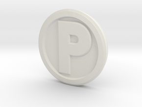Printle Base (Round Med) 1 cm in White Natural Versatile Plastic