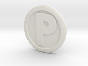 Printle Base (Round Med) 2.5 cm in White Natural Versatile Plastic
