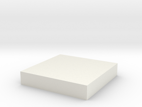 Printle Base (Square) 1 cm in White Natural Versatile Plastic