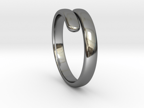 two becomes one / wedding ring in Fine Detail Polished Silver: 7 / 54