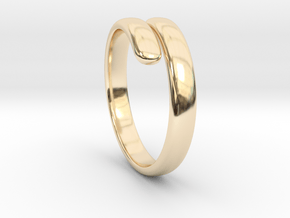 two becomes one / wedding ring in 14K Yellow Gold: 7 / 54
