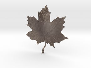 Maple Leaf in Polished Bronzed Silver Steel