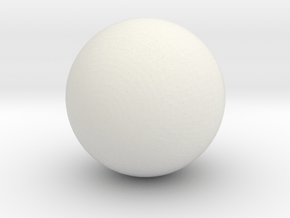 Calibration Sphere [4.5 mm] in White Natural Versatile Plastic