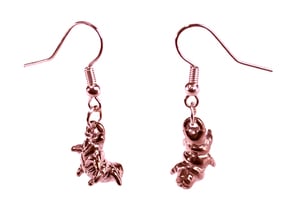 Tardigrade Earrings in 14k Rose Gold Plated Brass