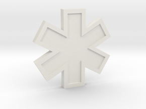 EMS Star of Life in White Natural Versatile Plastic