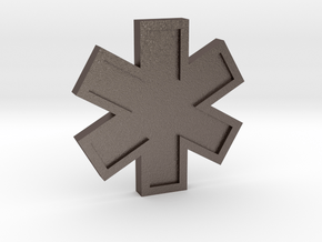 EMS Star of Life in Polished Bronzed Silver Steel