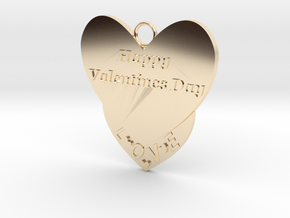 Valentine's Day Pendant in 14K Yellow Gold
