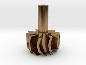 TurboKeychains_TK10-R_Turbine-10-Blade-SHF in Natural Brass
